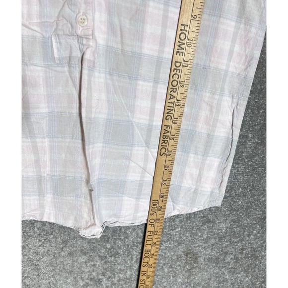 Krazy Kat Plaid‎ Sleeveless Cropped Popover Tank Top Womens Size Small Y2K Pink - Picture 7 of 7